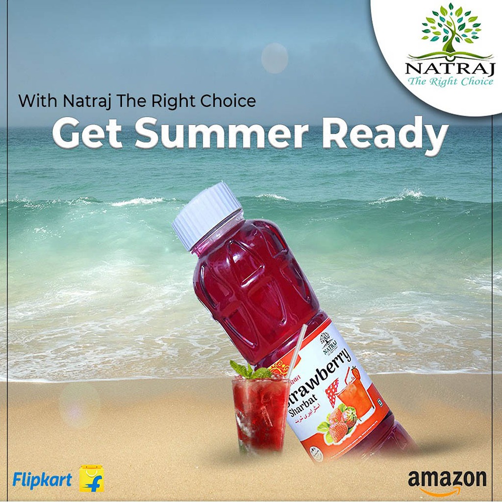 natraj strawberry sharbat