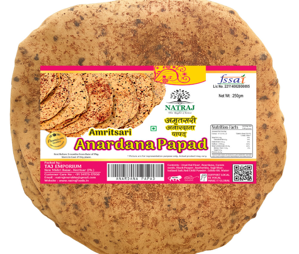 Natraj The Right Choice Anardana (Pomegranate Seed) Papad – 250g
