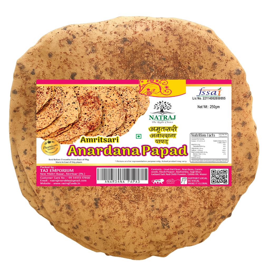 Natraj The Right Choice Anardana Papad 250g