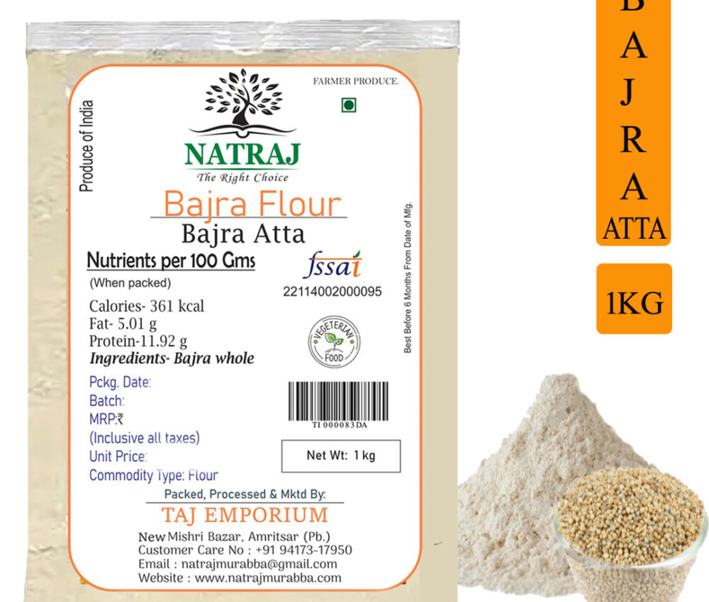 NATRAJ THE RIGHT CHOICE BAJRA FLOUR 1Kg