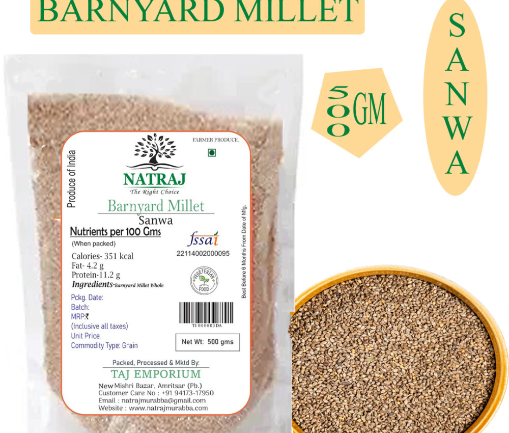 NATRAJ THE RIGHT CHOICE BARNYARD MILLET 500GM