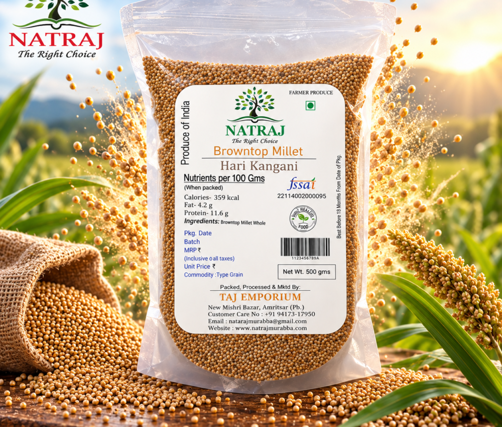 Browntop Millet (Hari Kangani) 500 gm | Natraj The Right Choice