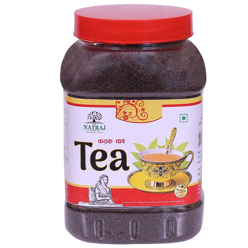 Natraj The Right Choice CTC Black Tea Granules 450g Jar Front View