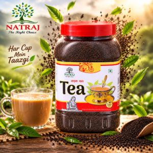Brewed Kadak Assam Chai with Granulated CTC Black Tea Leaves