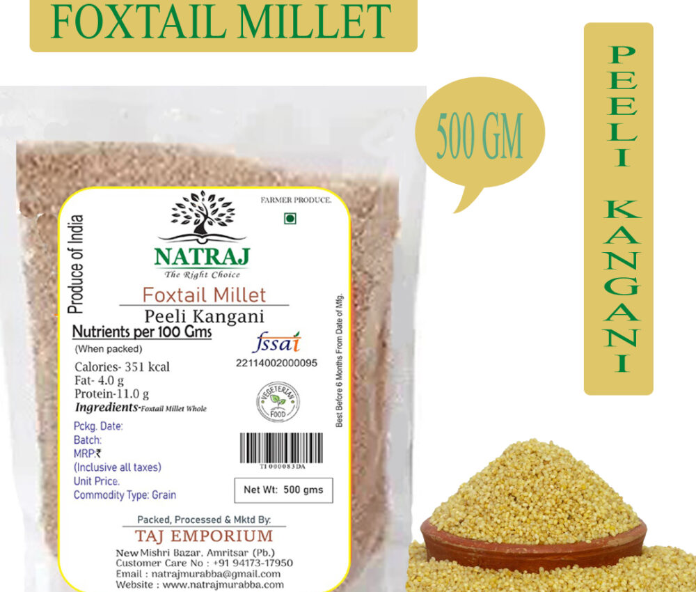 NATRAJ THE RIGHT CHOICE FOXTAIL MILLET 500 GM