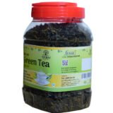 Natraj The Right Choice Premium Green Tea Leaves jar side label with FSSAI details