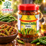 Green Chilly Pickle jar by Natraj The Right Choice
