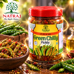 Green Chilly Pickle jar by Natraj The Right Choice
