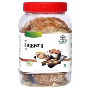 Natraj The Right Choice Jaggery Cubes 1kg jar front view