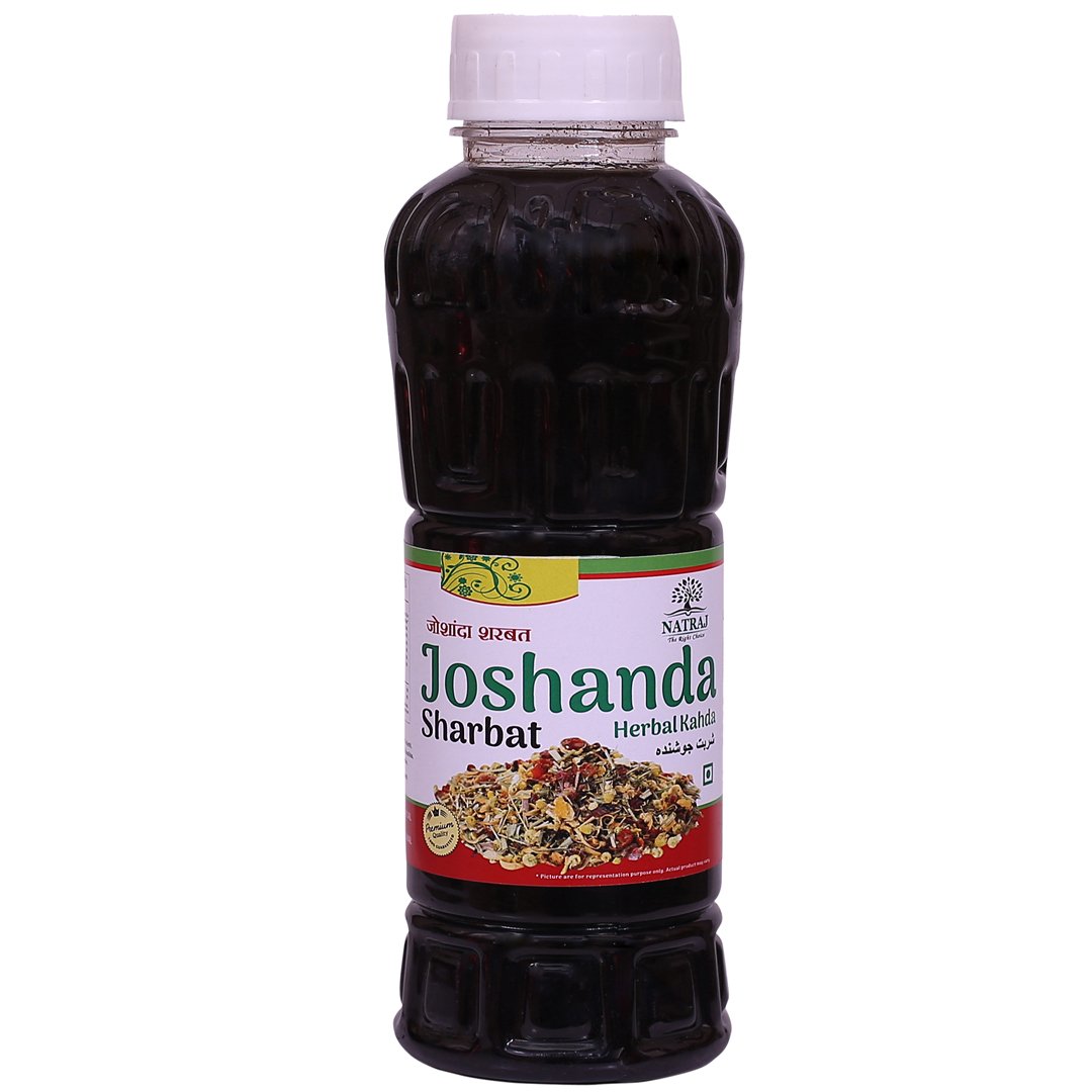 Joshandha Sharbat herbal ingredients with tulsi mulethi and spices