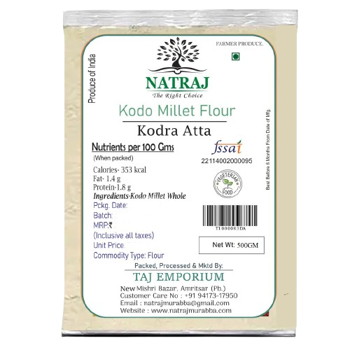 Gluten Free Kodo Millet Flour/Kodra Atta Natraj The Right Choice