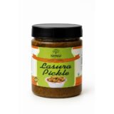 Traditional Lasura Pickle prepared with mustard oil fenugreek and whole spices