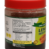 lemon sweet pickle ingredients and nutrition label by Natraj The Right Choice