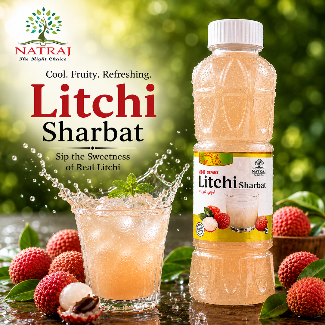 Litchi Sharbat Realistic Litchi Sharbat | Natraj The Right Choice