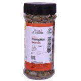 Natraj The Right Choice pumpkin seeds bottle back label showing FSSAI license