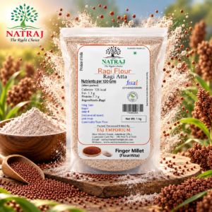 Natraj The Right Choice Ragi Flour/Ragi Ka Atta packet for soft rotis and dosas