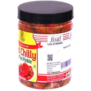 Natraj The Right Choice Red Chilly Pickle 500g jar packaging
