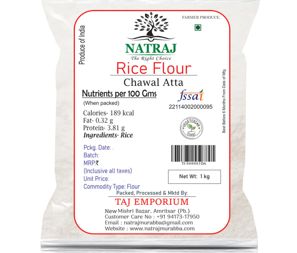 NATRAJ THE RIGHT CHOICE RICE ATTA