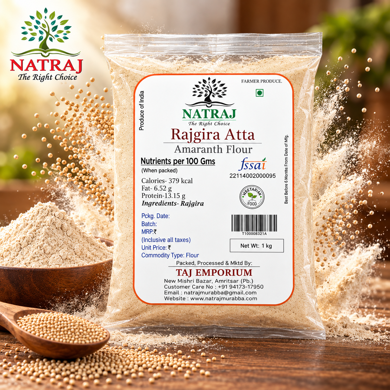 Rajgira Atta Real 1080 x 1080 Rajgira Atta Natraj The Right Choice