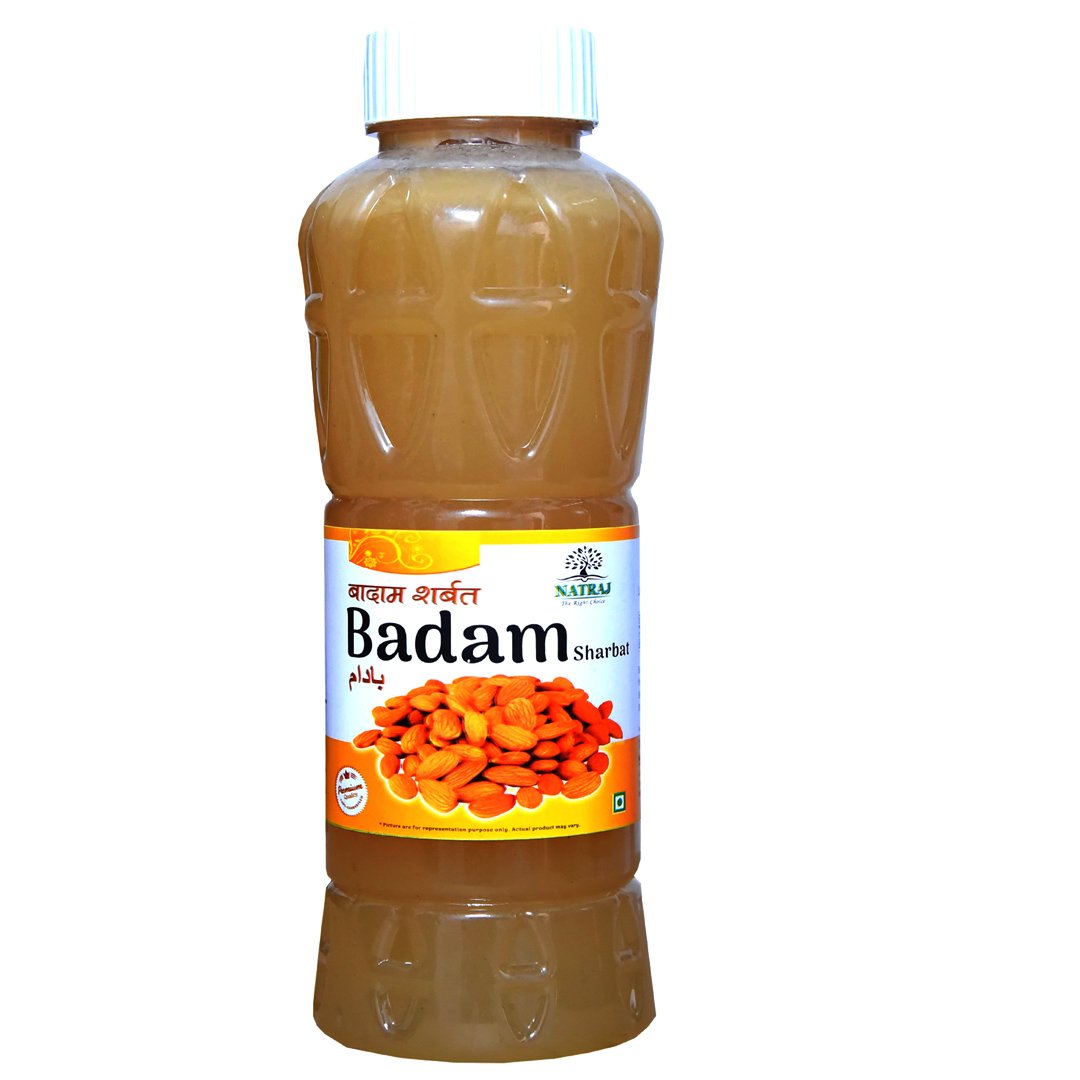 Natraj Badam Sharbat 750 ml authentic Amritsari almond drink syrup bottle