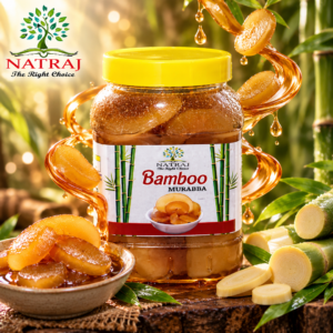 Fresh tender sweet Bamboo Murabba pieces in sugar syrup