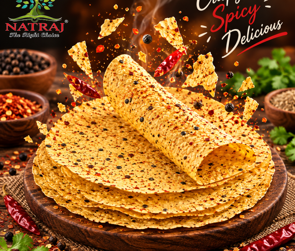 Hot Spicy Papad 250 gm | Natraj The Right Choice