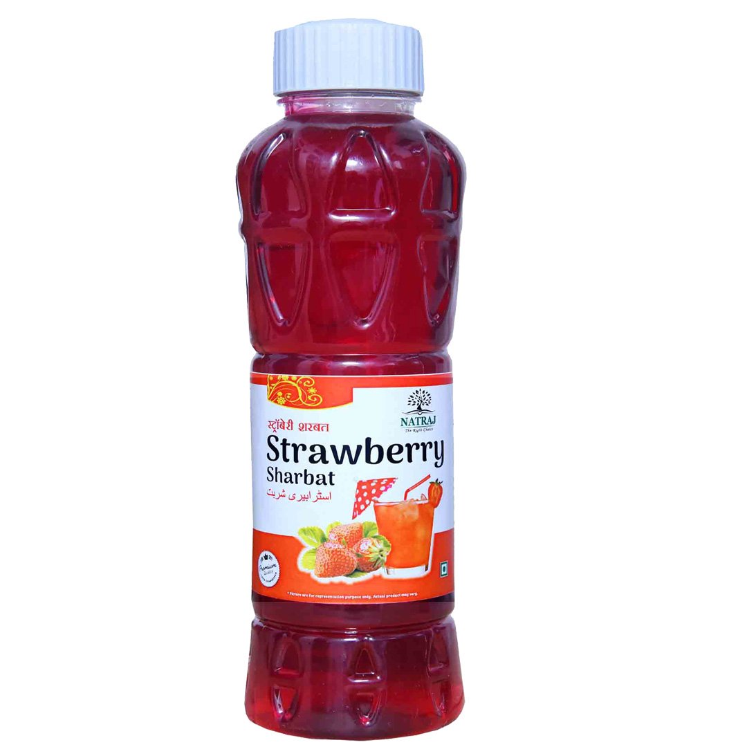 Natraj The Right Choice Strawberry Sharbat Syrup 750ml bottle